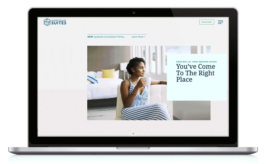 Marketplace Suites website design sample